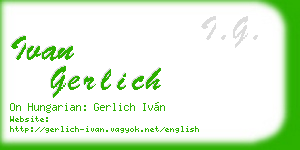 ivan gerlich business card
