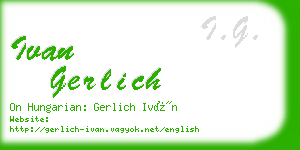 ivan gerlich business card